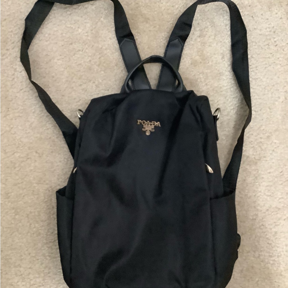 Black Backpack with Classic Design and Adjustable Straps